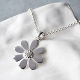 Silver Contemporary Daisy Necklace (MD256P) by Gexist®