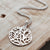 Silver Forest Circle Necklace (MF450P) by Gexist®