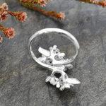 Silver Forget Me Not Cluster Ring (MB081R) by Gexist®
