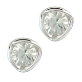 Sterling Silver Earrings with Swiss Stone Cristal Quartz by Gexist®