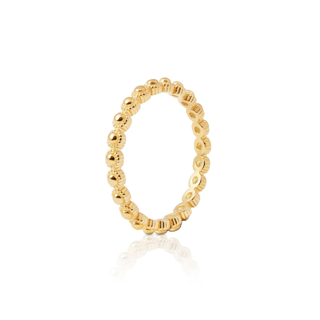 Sterling silver ring with yellow gold plating in a very elegant ethno style by Gexist®