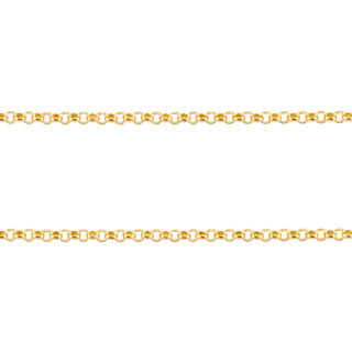 18-carat yellow gold 1-micron gold-plated rolo chain by Gexist®