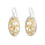 Bicolor Sterling Silver Necklace and Earrings set with Alpine Flowers pattern by Gexist®
