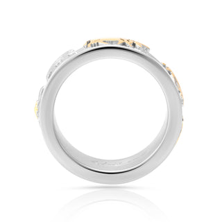 Bicolor Sterling Silver Ring with Calves, Cows, Fir Trees and Edelweiss by Gexist®