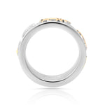 Bicolor Sterling Silver Ring with Calves, Cows, Fir Trees and Edelweiss by Gexist®