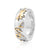 Bicolor Sterling Silver Ring with Cows, Matterhorn and Edelweiss by Gexist®