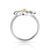 Bicolor rhodium-plated Sterling silver and yellow gold ring featuring the glacier star by Gexist®