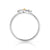 Bicolor rhodium-plated Sterling silver and yellow gold ring featuring the glacier star by Gexist®