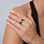 Black Rhodium Sterling Silver Ring with Cows, Calves, Fir trees, Edelweiss by Gexist®
