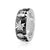Black Rhodium Sterling Silver Ring with Cows, Calves, Fir trees, Edelweiss by Gexist®