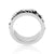 Black Rhodium Sterling Silver Ring with Matterhorn, Fir trees, Cows, Edelweiss by Gexist®