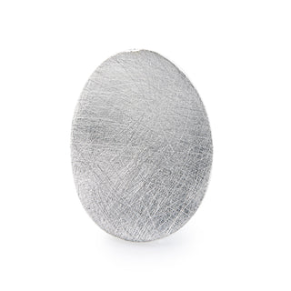 Brushed Sterling Silver ring, concave oval shape by Gexist®