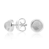 Charming little earrings in Sterling Silver, adorned with a Rainbow Moonstone by Gexist®