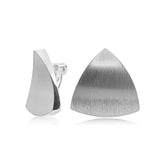 Ear clips in Sterling Silver with a satin finish by Gexist®