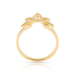 Ethno-style ring in Sterling silver with yellow gold plating by Gexist®