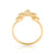 Ethno-style ring in Sterling silver with yellow gold plating by Gexist®
