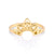 Ethno-style ring in Sterling silver with yellow gold plating by Gexist®