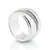 Large Sterling Silver ring, adorned with a line of 3mm white Zirconia by Gexist®