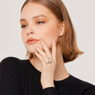 Magnificent ring in Sterling Silver with a shiny and polished finish by Gexist®