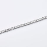 Men's bracelet in 925 sterling silver with wide braid detail by Gexist®