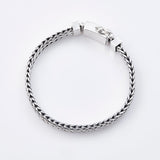 Men's bracelet in 925 sterling silver with wide braid detail by Gexist®