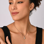 Necklace with Edelweiss pendant, shiny Bicolor rhodium-plated yellow gold by Gexist®