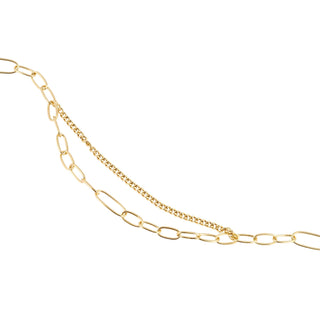 Oval link necklace in gold-plated sterling silver – Elegant gourmet chain style by Gexist®