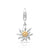 Rhodium-plated Bicolor Sterling Silver Charm with Edelweiss motif by Gexist®