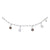 Rhodium-plated Sterling Silver Charm with Drop-shaped Faceted Rock Crystal by Gexist®