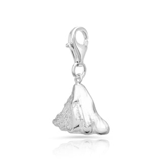 Rhodium-plated Sterling Silver Charm with Matterhorn pattern and Swiss flag emblem by Gexist®