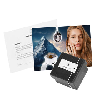 Rhodium-plated Sterling Silver Charm with Oval Faceted Smoky Quartz by Gexist®