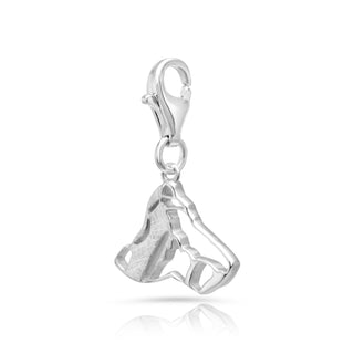 Rhodium-plated Sterling Silver Charm with motif mountain Matterhorn by Gexist®