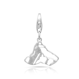 Rhodium-plated Sterling Silver Charm with motif mountain Matterhorn by Gexist®