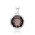Rhodium-plated Sterling Silver Pendant with bails and faceted Smoky Quartz stone by Gexist®