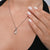 Rhodium-plated Sterling Silver Pendant with bails and faceted quartz crystal stone by Gexist®