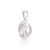 Rhodium-plated Sterling Silver Pendant with bails and faceted quartz crystal stone by Gexist®