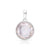 Rhodium-plated Sterling Silver Pendant with bails and faceted quartz crystal stone by Gexist®