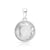 Rhodium-plated Sterling Silver Pendant with bails and faceted quartz crystal stone by Gexist®