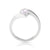 Rhodium-plated Sterling Silver Ring with Faceted Marquise Rock Crystal by Gexist®