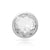 Rhodium-plated Sterling Silver Stud Earrings with round faceted rock-crystal stone by Gexist®