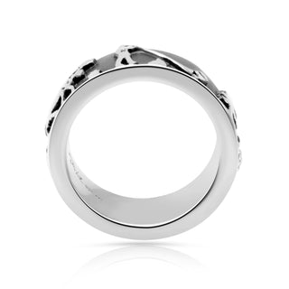 Ring in Black Rhodium Sterling Silver with Fir Trees, Alpine Horn, Cows and Edelweiss by Gexist®
