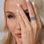 Ring in Silver Sterling oxidized finish in relief by Gexist®