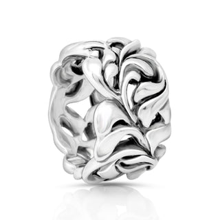Ring in Silver Sterling oxidized finish in relief by Gexist®