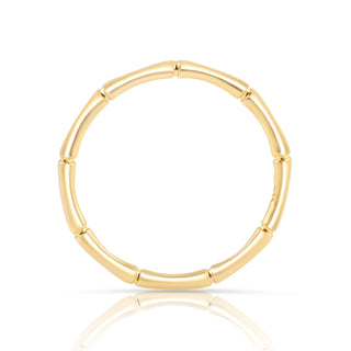 Ring in Sterling silver gold plated in the shape of a bamboo by Gexist®