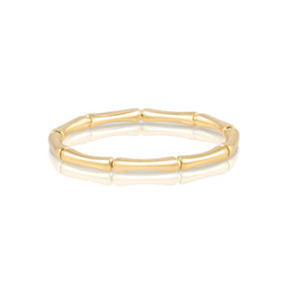Ring in Sterling silver gold plated in the shape of a bamboo by Gexist®