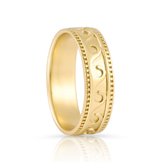 Ring in Sterling silver gold plated with a mix of surfer and ethno styles by Gexist®