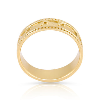 Ring in Sterling silver gold plated with a mix of surfer and ethno styles by Gexist®