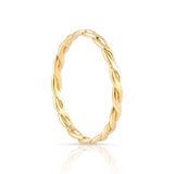 Ring in Sterling silver gold plated with flat braid by Gexist®