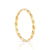 Ring in Sterling silver gold plated with flat braid by Gexist®