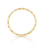Ring in Sterling silver gold plated with flat braid by Gexist®